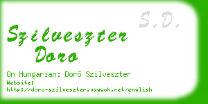 szilveszter doro business card
